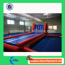 Inflatable gym air track with tumble track catcher